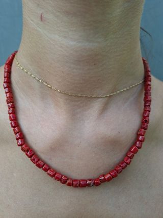 corallo autentico chiusura argento 925 placcatooro