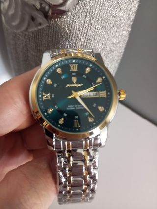 Reloj POEDAGAR Hombre Oro y Verde