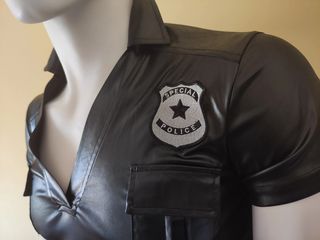 Camicia Polizia PVC Nero Lucido Leather