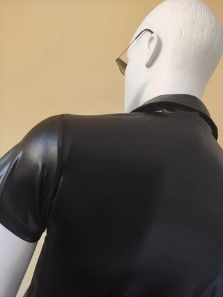 Camicia Polizia PVC Nero Lucido Leather