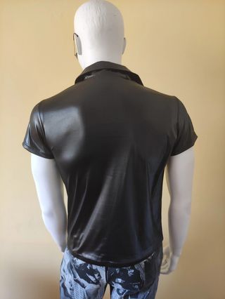 Camicia Polizia PVC Nero Lucido Leather