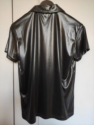 Camicia Polizia PVC Nero Lucido Leather