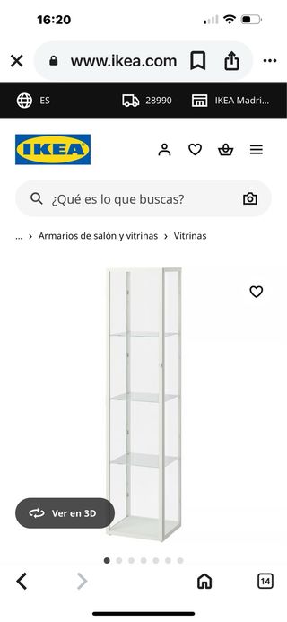 Vitrina Cristal Ikea Blanca