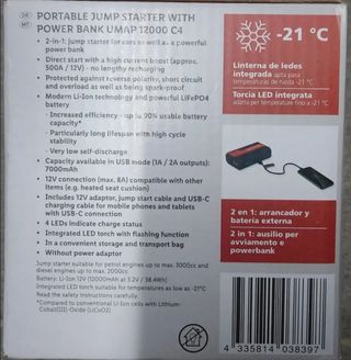 Powerbank função arranque Ultimate Speed - novo