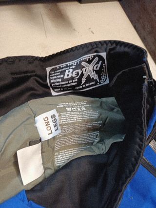 Pantalón de esquí competición azul y amarillo