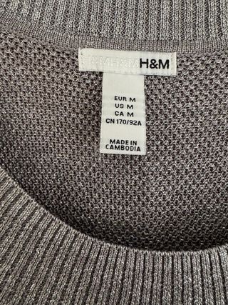 Jersey largo gris de la marca H&M