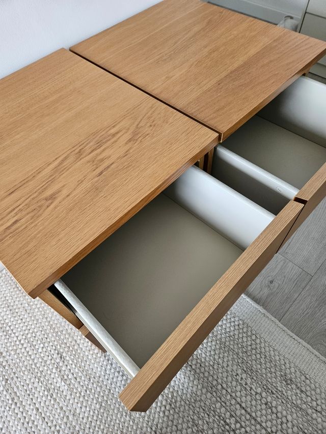 1 mesita chapa roble natural