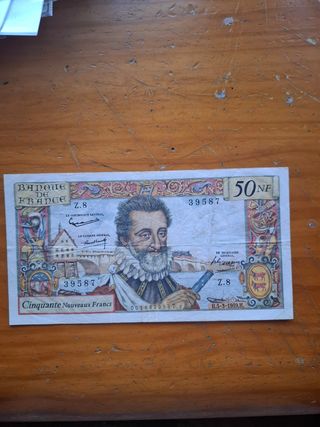 Billete 50 Francos Franceses 1959