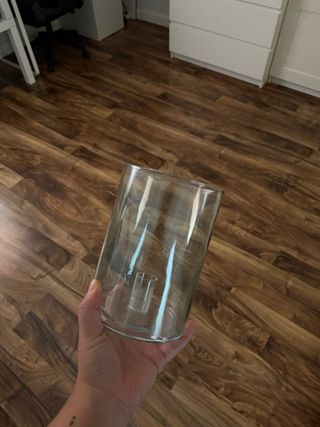 Candelabro de cristal transparente