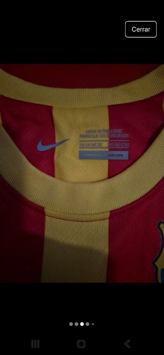 Equipación FCB Talla 18-24m + Dedicatoria Piqué