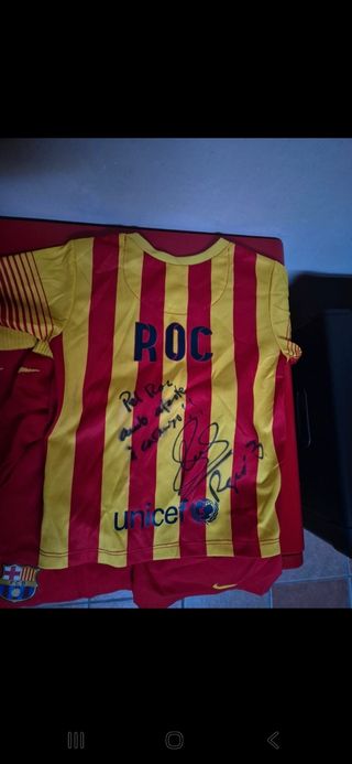 Equipación FCB Talla 18-24m + Dedicatoria Piqué