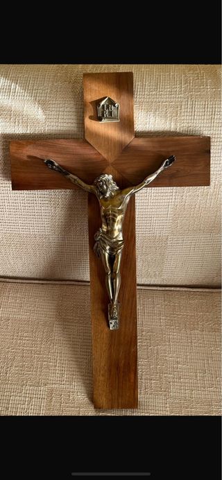 Crucifijo de Madera y Plata