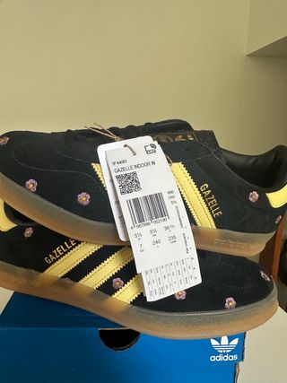 Adidas Gazelle Indoor W Nero/Giallo Taglia 38.5