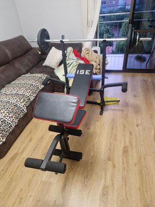 BANCO DE PESAS Y MUSCULACION RACK 