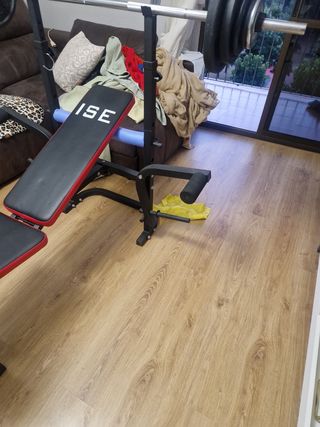 BANCO DE PESAS Y MUSCULACION RACK 