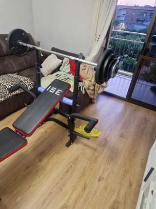 BANCO DE PESAS Y MUSCULACION RACK 