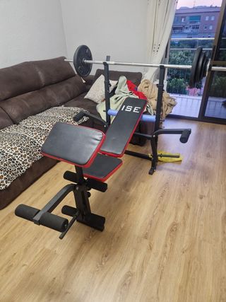 BANCO DE PESAS Y MUSCULACION RACK 