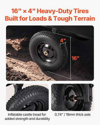 Rimorchio da Giardino, Capacità di 226,80 kg Carre