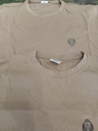 Lote Camisetas militares color tierra