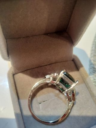 Anillo Plata Ley Esmeralda y Pedrería