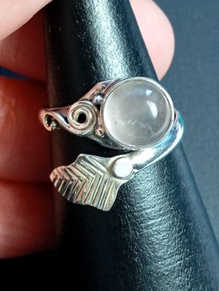 Anillo Plata Ley cuarzo rosa 