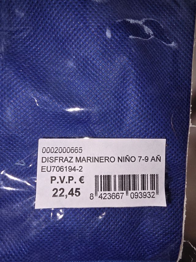 Disfraz marinero 7-9 años