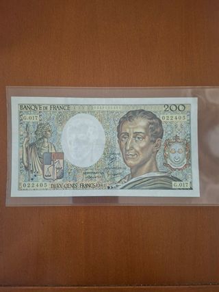 Billete de 200 Francos Franceses 1983