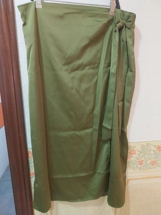 Falda cruzada verde