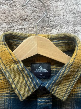 Camisa Rip Curl Rapaz Flanela Xadrez nova, sem uso