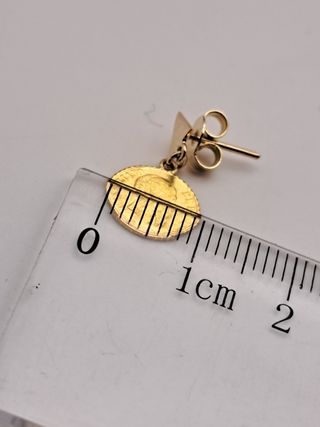Pendientes Oro 18K con Moneda 