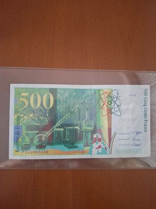 Billete 500 Francos Franceses. 1994.