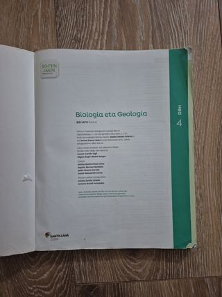 Biologia Eta Geologia, 4 Dbh