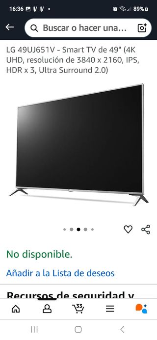 LG 49UJ651V Smart TV 49 4K UHD
