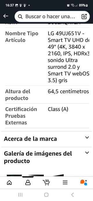 LG 49UJ651V Smart TV 49 4K UHD