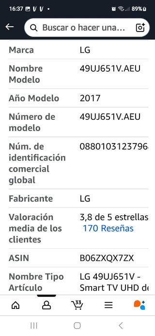 LG 49UJ651V Smart TV 49 4K UHD