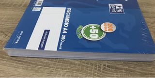 Recambio Oxford A4 250 hojas 4x4