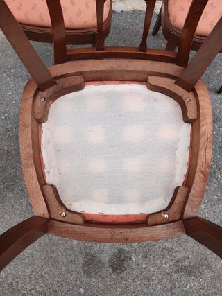 Juego 4 Sillas y 2 Sillones Clásicos Madera