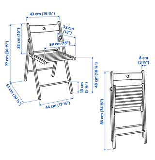 Sillas plegables madera Ikea