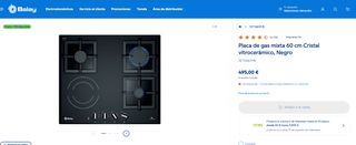 Placa Balay Gas Mixta Vitrocerámica 60cm nueva