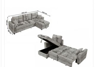 Sofá Cama Gris Exclusivo
