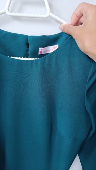 Vestido invitada boda TallaXS azul verdoso