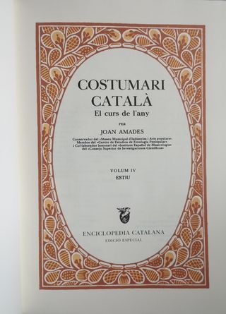 Costumari català. El curs de l'any (Joan Amades)