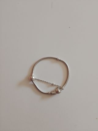 Pulsera Pandora Plata con Cadena de seguridad 