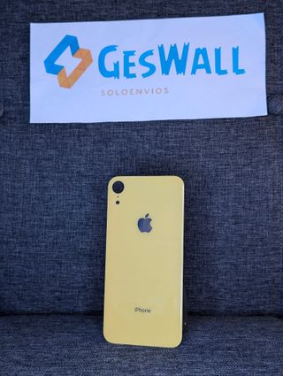 TAPA IPHONE XR AMARILLO CRISTAL TRASERO