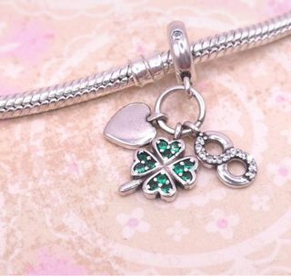 Charm Trébol Suerte Pandora Corazón Infinito