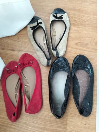 Manoletinas Negras y Rojas