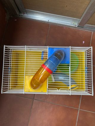 Jaula Hámster con Tubos y Rueda