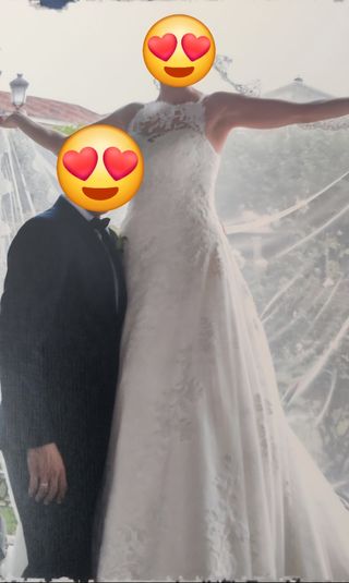 Vestido de Novia Blanco Lavado en tintorería. 1uso