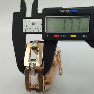 00347 PULSERA CON DIAMANTES DE ORO ROSA DE 18K 