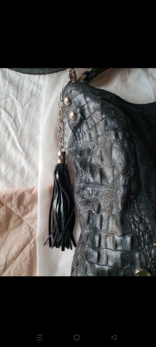 Borsa Stefano Ghilardi vera pelle nera